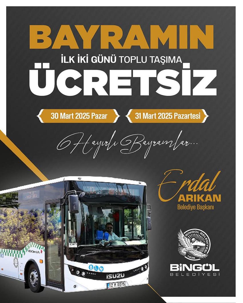 Toplu Taşıma 2 Gün Ücretsiz 