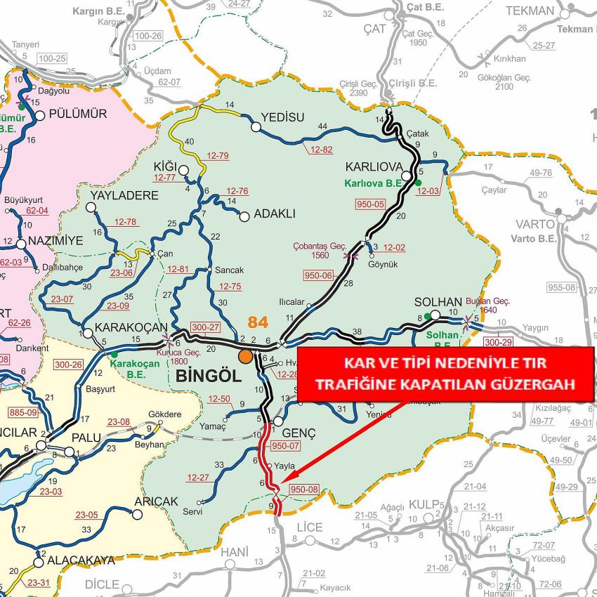 TIR Geçişine Kapatıldı