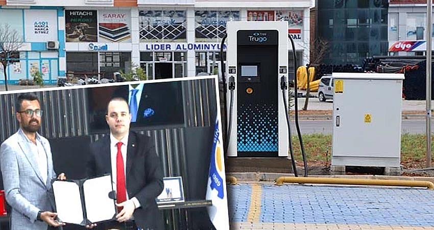 ELEKTRİKLİ ARAÇLAR İÇİN ŞARJ İSTASYONU KURULDU