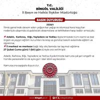 Taşımalı Eğitim ve 4 İlçe İçin Tatil Kararı
