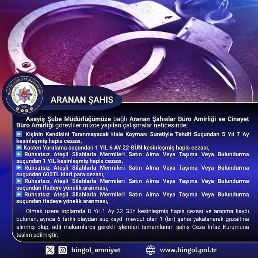 6 Farklı Suçtan Aranıyordu