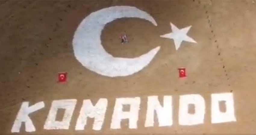 YAVUZ TEPESİNE AY YILDIZ İŞLENDİ